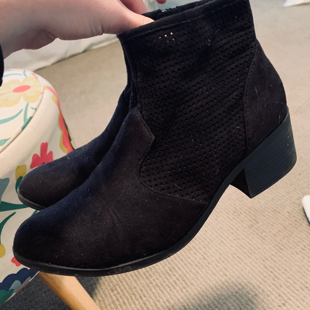 Black Suede Booties